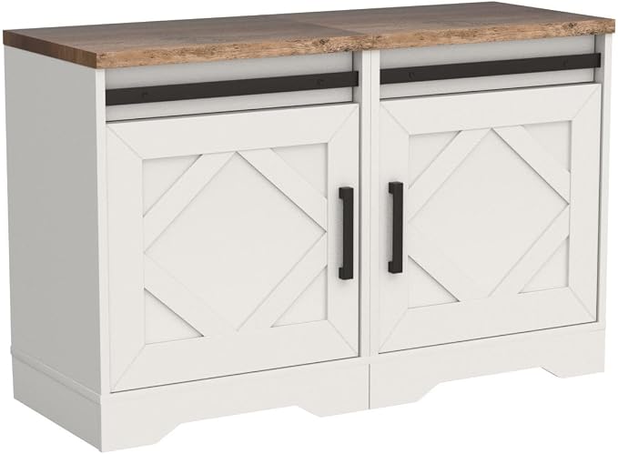 WAMPAT 24.3-inch Tall Farmhouse End Table Set of 2 - Image 4