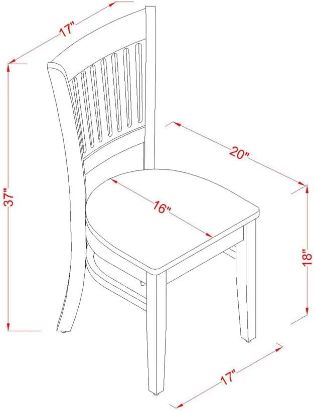 East West Furniture NDVA3-LWH-W 3 Piece Modern Dining Table Set Contains a - Image 14