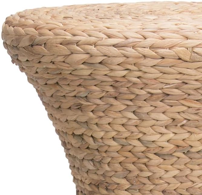 Household Essentials Handwoven Water Hyacinth Wicker Stool - Image 6