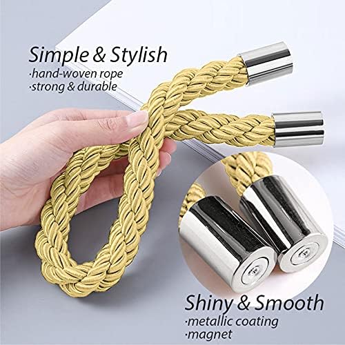 NICEEC 2 Pack Strong Magnetic Curtain Tiebacks Modern Simple Style Drape Tie - Image 3