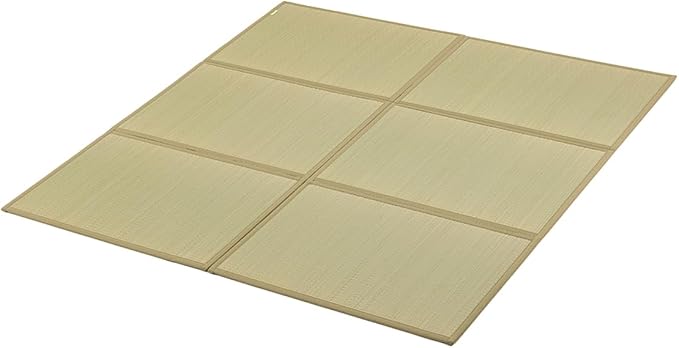 FULI Japanese Tatami Mattress, Foldable Igusa Rush Grass Tatami Rug, Natural by FULI