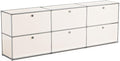 Modern Storage Cabinet White H, Home Office Cabinet, Versatile Free-Standing by ARVORAHome