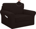 Easy-Going 3 Pieces Stretch Chair Cover Washable Chair Slipcover Set by Easy-Going
