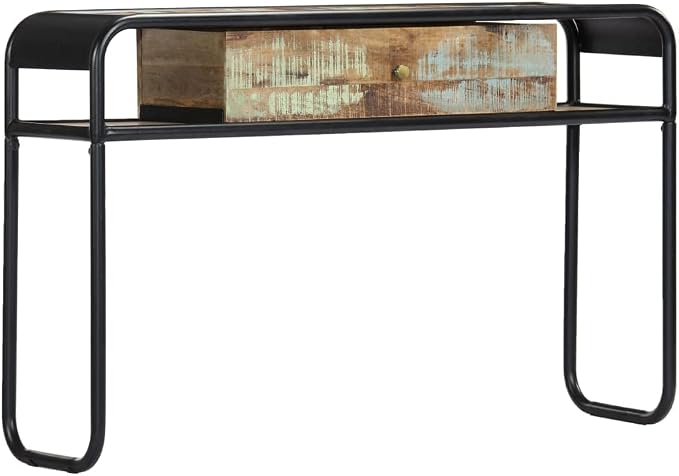 Console Table with 1 Drawer and 2 Compartments, 46.5"x11.8"x29.5" Solid - Image 9
