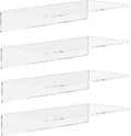 Weiai Clear Acrylic Shelves 12 Inch, Floating Wall Mounted Shelf by Weiai