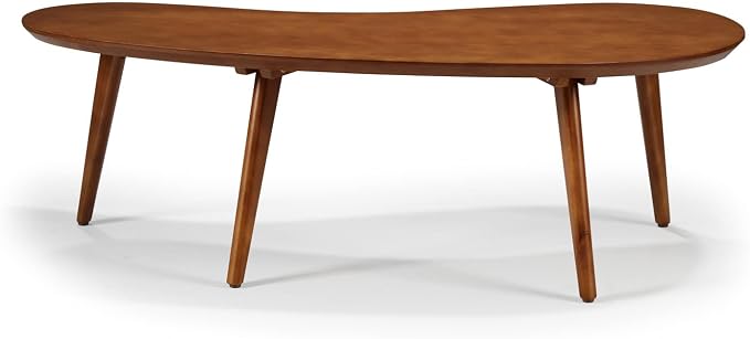 Mid Century Modern Abstract Shaped Coffee Table/Solid Wood/Oak Finish - Image 10