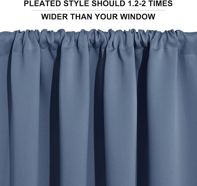RYB HOME Kitchen Blackout Curtains Over Sink 36 inch Length, Rod Pocket Summer - Image 5