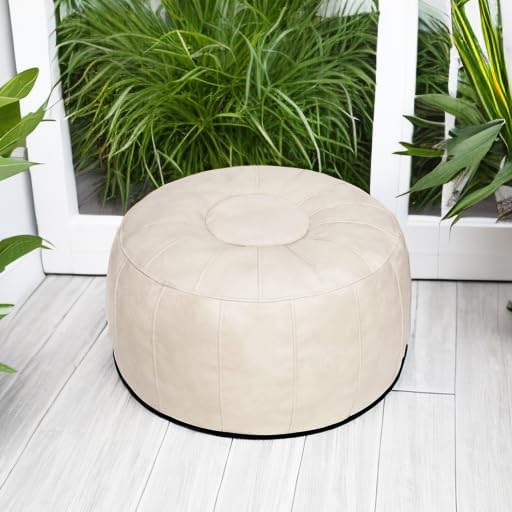 Thgonwid Unstuffed Moroccan Storage Pouf Foot Stool Ottoman Seat, No Filler - Image 5