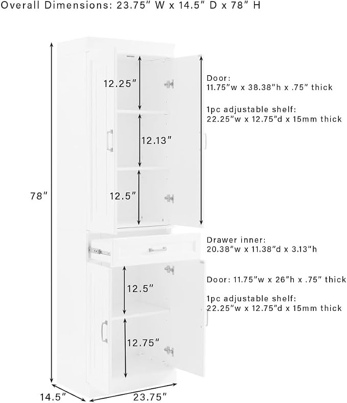Crosley Furniture Stanton Pantry Storage Cabinet - Image 3
