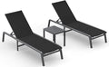 Ciokea Aluminum Foldable Lounge Chairs Set of 2 by CIOKEA