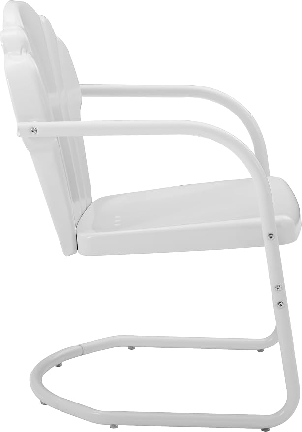 Crosley Furniture Tulip 2-Piece Outdoor Chair Set, Retro Metal Patio Chairs - Image 5