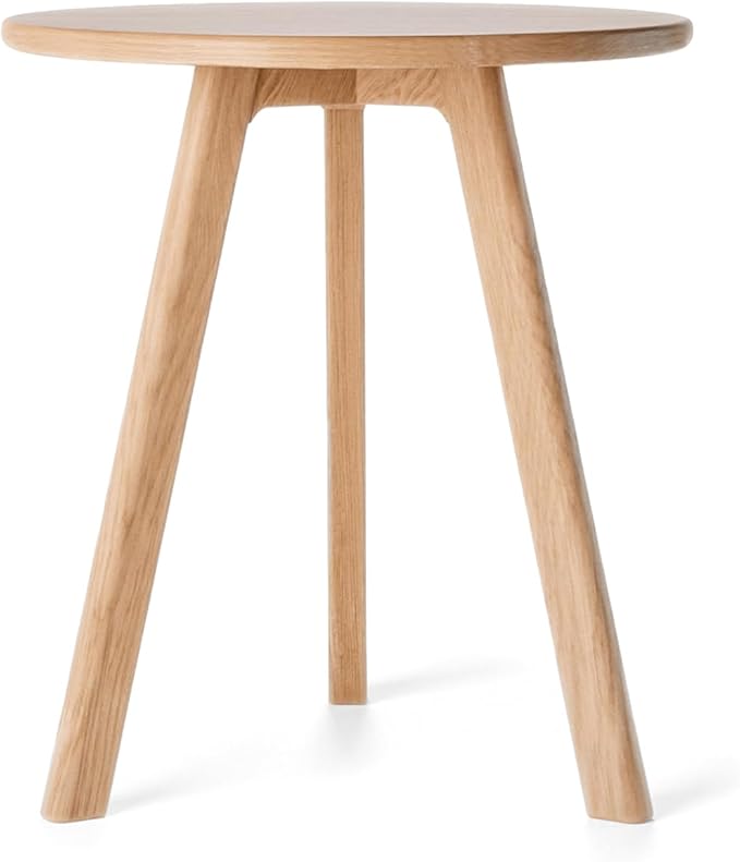 Raico Round Side Table 100% Solid Wood Occasional Table Minimal Scandinavian by RAICO