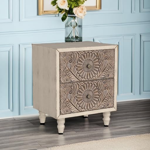 HOMPUS Fully Assembled Nightstand Set 2, 2-Drawer Farmhouse Nightstand Set of 2 - Image 5