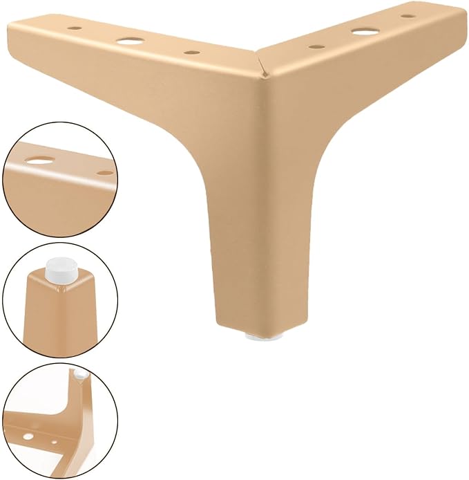 AODIOU Furniture Legs Gold Feet: Sofa Legs Replacement Set of 8 - Image 6
