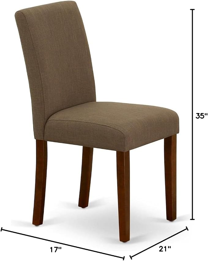 East West Furniture ABP3T18 Abbott Parson Dining Chairs - Image 3