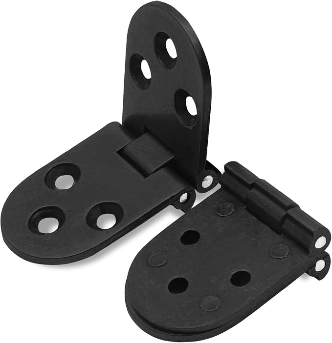 Piutouyar 4PCS Butler Tray Heavy Duty Folding Flip Top Hinge 180 Degree Round - Image 3