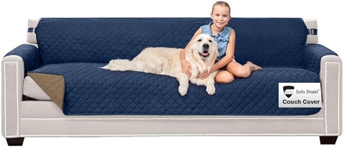 Sofa Shield® Couch Slip Covers for Dogs, Reversible Furniture Protector by SofaShield