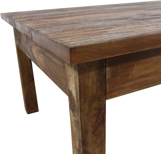 Coffee Table Solid Reclaimed Wood 38.6"x28.7"x17.7", End Tables, Living Table - Image 4