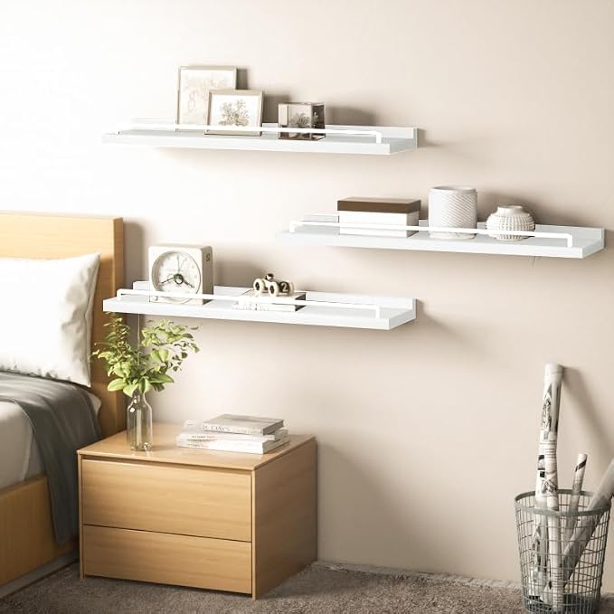 RYOFOBETTO 22 inches Long Floating Shelves, Bathroom Decor Shelves Over Toilet - Image 5
