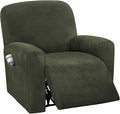 H.VERSAILTEX Velvet Stretch Recliner Couch Covers 4-Pieces Style Recliner Chair by HVERSAILTEX