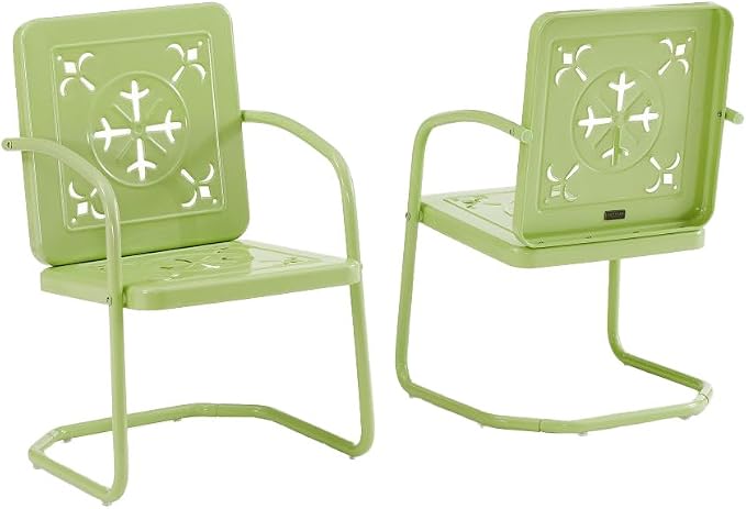 Crosley Furniture Azalea 2-Piece Outdoor Chair Set, Vintage Retro Metal Patio by CrosleyFurniture
