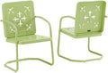 Crosley Furniture Azalea 2-Piece Outdoor Chair Set, Vintage Retro Metal Patio by CrosleyFurniture