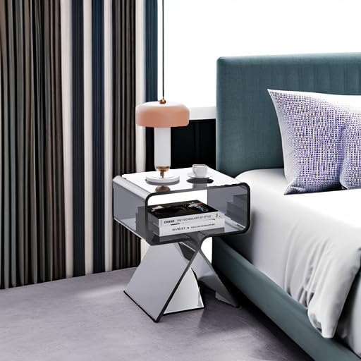 Acrylic Nightstand Side Table Modern Design Clear Home Decor Display End Table - Image 5