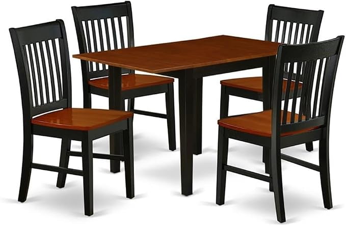 East West Furniture NDNO5-BCH-W 5 Piece Dinette Set by EastWestFurniture