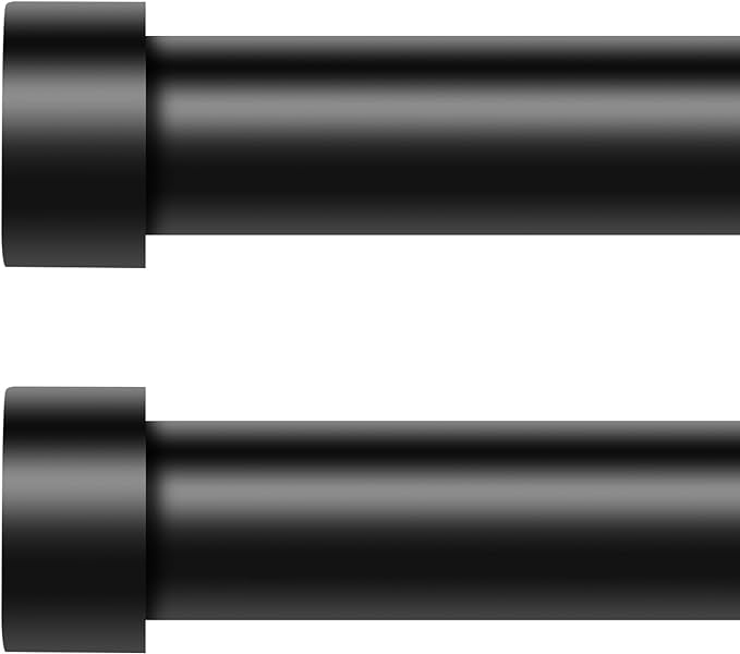 VOIIY 2 Pack Curtain Rods for Windows 18 to 42 Inch, Modern Adjustable Heavy by VOIIYCurtainRods