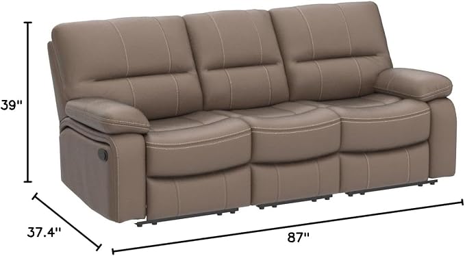 Betsy Furniture Microfiber Reclining Sofa Couch Set Living Room Set 8007 - Image 2