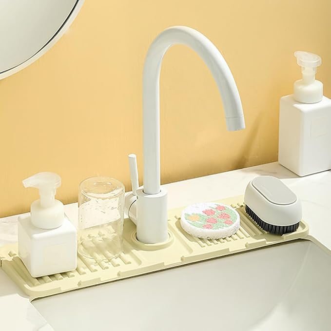 Faucet Mat for Kitchen Sink, 2024 Upgrade Faucet Guard Draining Mat Silicone - Image 6