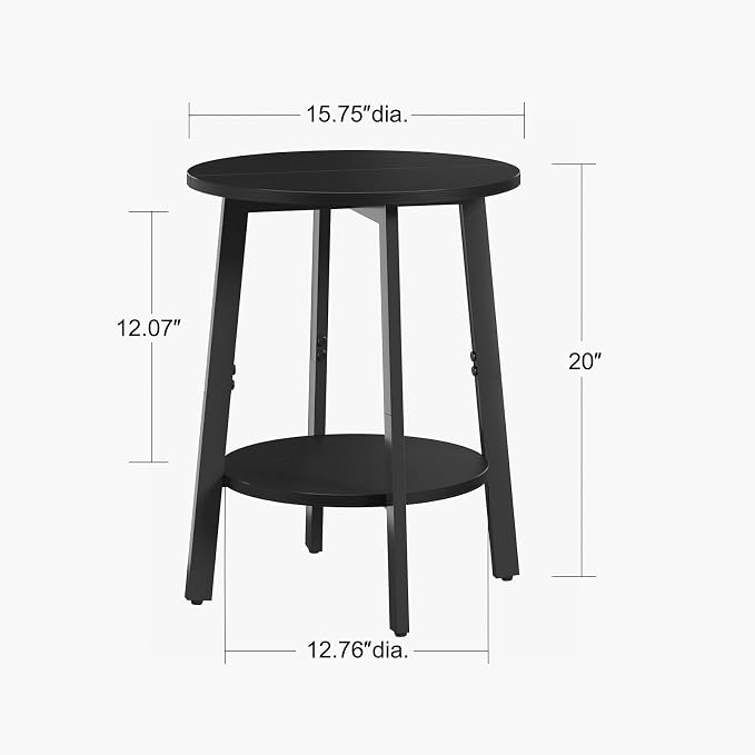 sthmec Side Table, Small Round End Table - Image 3