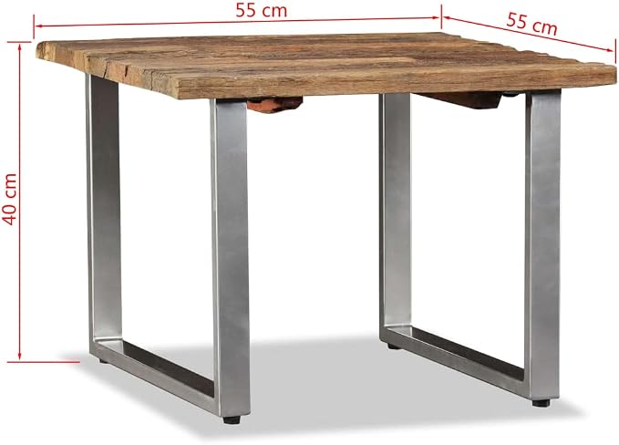 Coffee Table Solid Reclaimed Wood 21.7"x21.7"x15.7", Center Table, Side Table - Image 2