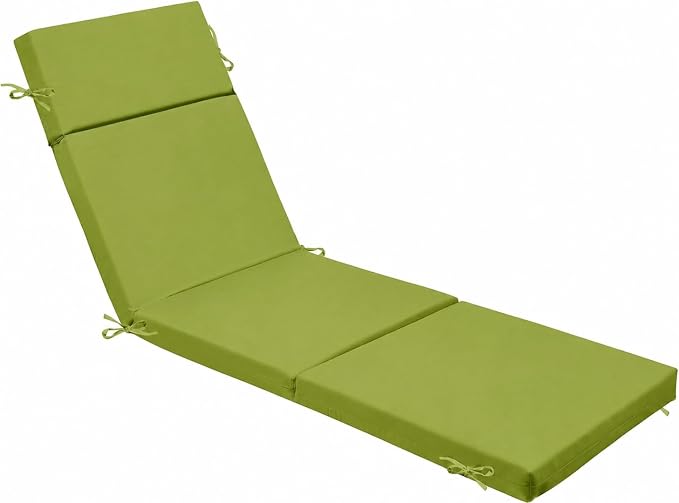 Outdoor Chaise Lounge Cushion 72" x 21" x 3", 4-Section Folding Patio Lounge by VOGVOG