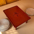 Korean Square Folding Coffee Table, Solid Wood Low Dining Table by Unknown