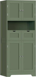 Iwell 58" H Tall Bathroom Storage Cabinet by IWELL