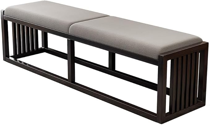 Modern Decor Bench Solid Wood New Chinese Style Bed End Stool Shoe Bench by Unknown