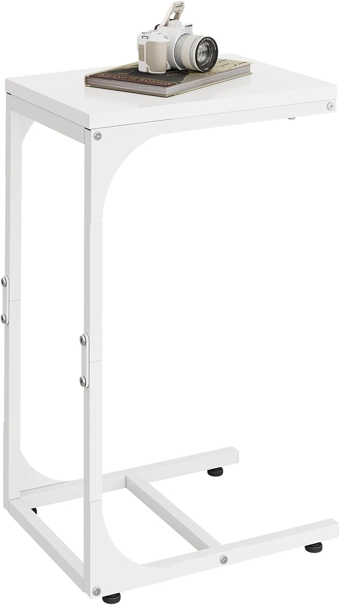 WLIVE C Shaped End Table, Small Couch Side Tables by WLIVE