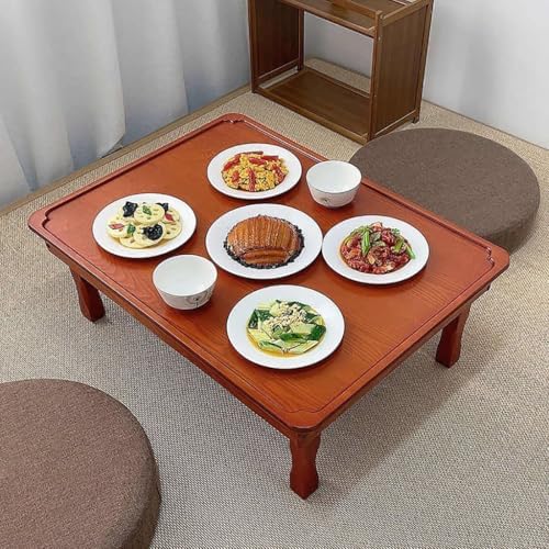 Korean Folding Table, Hand-Painted Low Wooden Dining/Tea Room Table, Versatile - Image 5