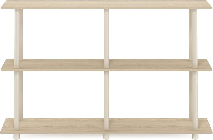 Furinno Turn-N-Tube No Tools 3-Tier Rectangle Side Display Rack, Bauhaus - Image 7