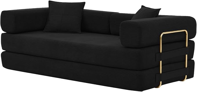 4-in-1 Folding Convertible Sofa Bed, 78 Inch Boneless Couch - Image 7