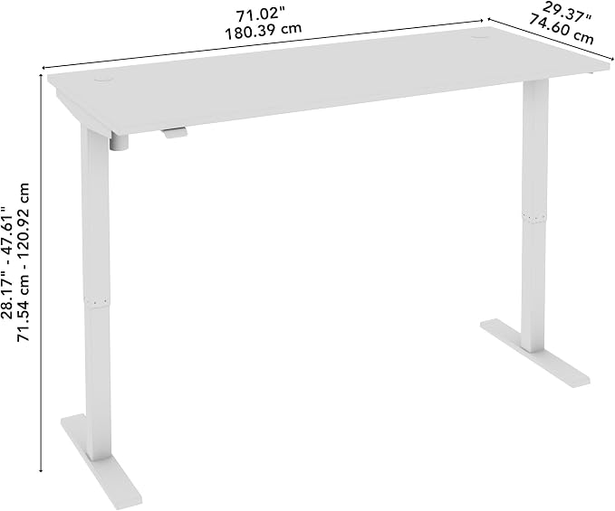 Bush Business Furniture 72-inch Electric Height Adjustable Standing Desk - Image 2