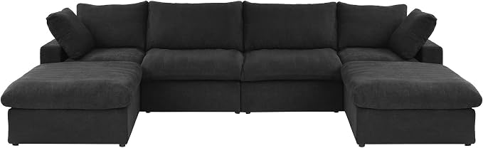 JACH 160.6" U-Shaped Sectional Couch, Modern Modular Convertible Sofa - Image 8