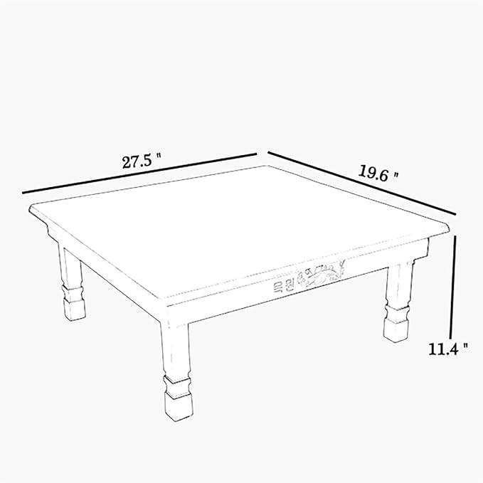 Korean Solid Wood Orange Coffee Table - Image 2