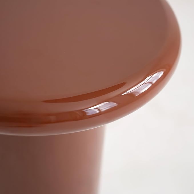 Acanva Modern End Tables with High Glossy Finish, Curved Edges, Accent Center - Image 4