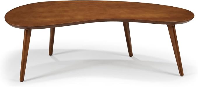 Mid Century Modern Abstract Shaped Coffee Table/Solid Wood/Oak Finish - Image 6
