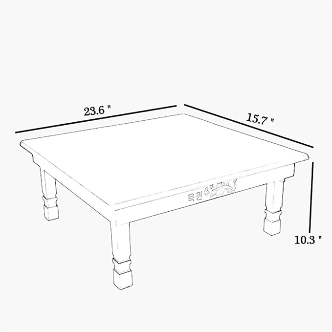 Korean Solid Wood Orange Coffee Table - Image 2