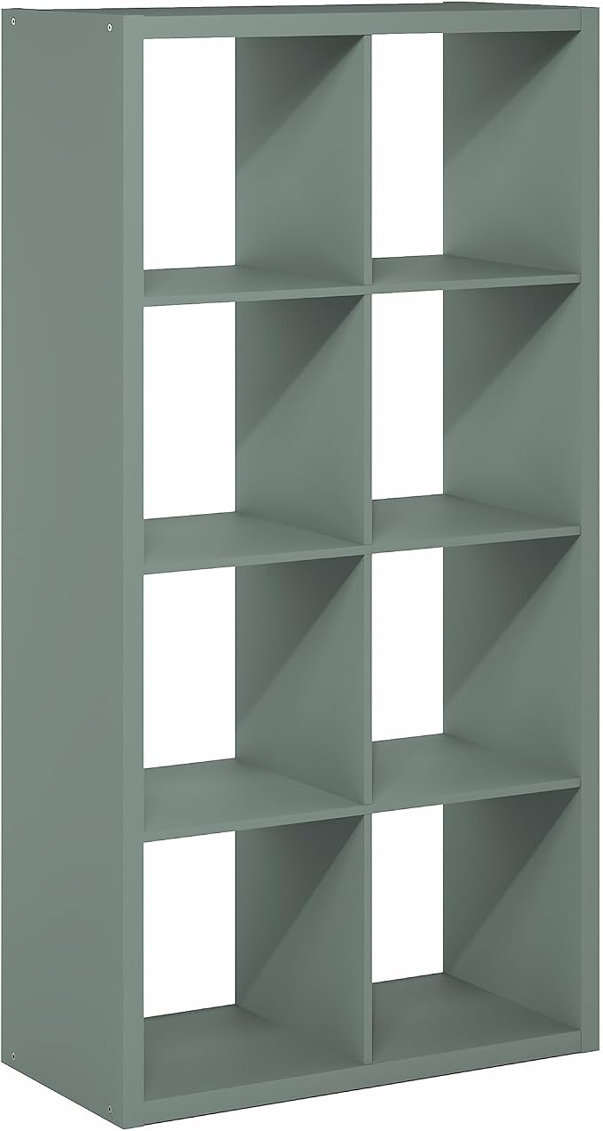Furinno Cubicle Book Shelf, 8-Cube Bookshelf, Extra Thick Frame Horizontally & - Image 8