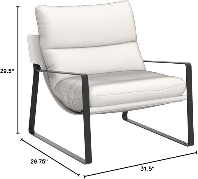 LukeAlon Modern Accent Armchairs Set of 2, Upholstered Soft Living Room Chairs - Image 2