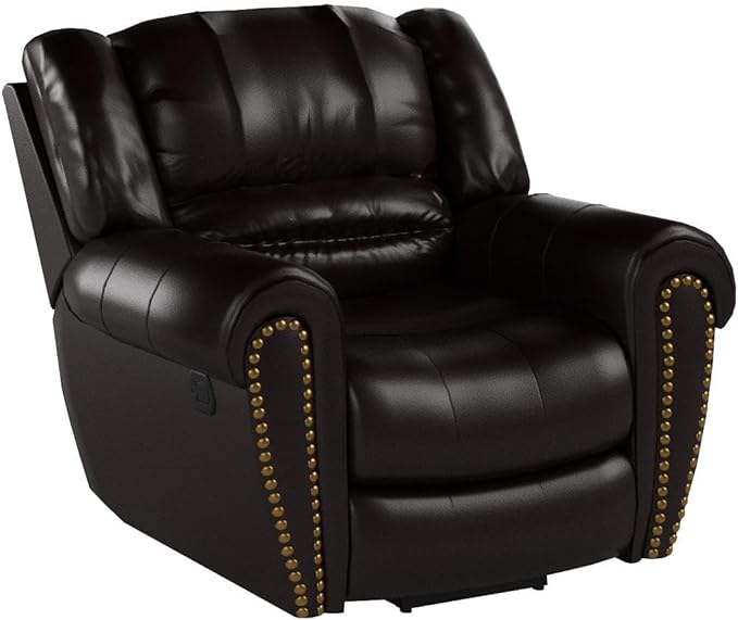 CANMOV Leather Recliner Chair, Classic and Traditional Manual Recliner Chair - Image 5
